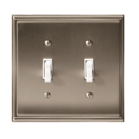 Amerock Mulholland 2 Toggle Satin Nickel Wall Plate 1906959